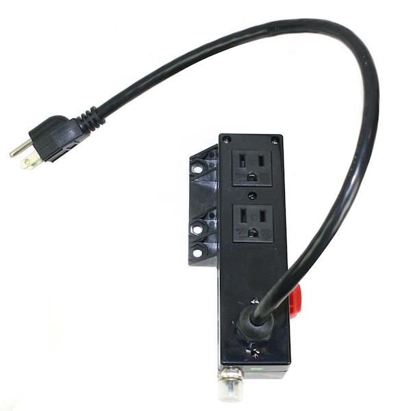 Big Horn Power Connector for Work Table (Router or Other) with Built-in GFCI, 125V, 15A w/1.6ft Cord 14 AWG 18809 - main